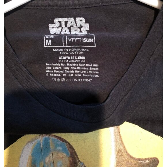 STAR WARS -MENS BLACK CREW NECK SHORT SLEEVE GRAPHIC T- SHIRT SIZE MEDIUM - Picture 3 of 5